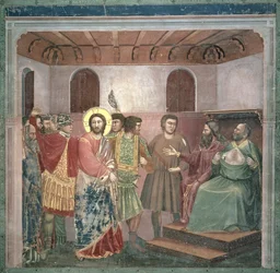 Christus vor Kaiphas, um 1305